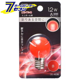 オーム電機 LEDミニボール球装飾用 G30/E17/1.2W/8lm/クリア赤色06-4636 LDG1R-H-E17 14C[LED電球・直管:LED電球装飾用]