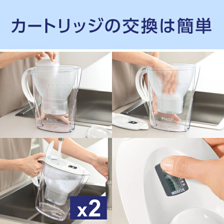 楽天市場】ブリタ カラフェ型浄水器 ホワイトグラファイト マイクロ 