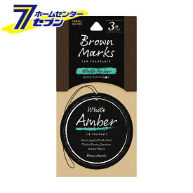 晴香堂 ブラウンマークスクラフトプレート 3個パック ホワイトアンバー 3569 [芳香剤 消臭剤 カー用品 車用品 車内 ]