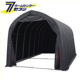 パイプ車庫 一式 ベース式 ミニバンタイプ用 (幕色：OX オックスフォード /ブラック) Quick 2748B Quick 南栄工業 [天後幕一体式立体縫製と前幕 パイプ車庫 一式 本体 ガレージ 物置 作業スペース 防雨 防塵 2748b quick ナンエイ]