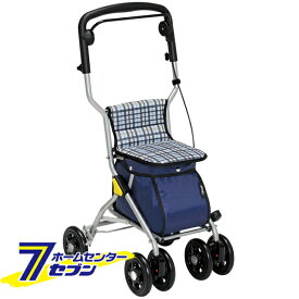 シルバーカー ルミド チェックブラック SIMD02-BK [シニア 高齢者 お散歩 歩行補助 座れる 収納 幸和製作所]