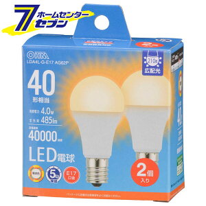 LED�d�� E17 40�`���� �d���F 2�� �i�i�ԁj06-5542 LDA4L-G-E17 AG62P [LED�d���E����:LED�d�����`�E�~�j�N���v�g���` �I�[���d�@]