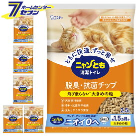 ニャンとも清潔トイレ チップ 大きめの粒 2.5L×6個 【脱臭・抗菌 猫砂 ネコ砂 ケース品】