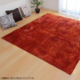 ラグ カーペット 『ラルジュ』 オレンジ 約130×185cm(ホットカーペット対応) 3959209【メーカー直送：代金引換不可：同梱不可】【北海道・沖縄・離島は配達不可】