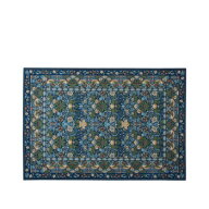 川島織物セルコン Morris Design Studio イチゴドロボウ ラグ 約140×200cm KF1709 B ブルー【メーカー直…