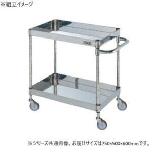 サカエ ステンレスCSパールワゴン H600mm 棚板2段 スチール CSP3-7562SNU【メーカー直送:代金引換不可:同梱不可】【北海道・沖縄・離島は配達不可】