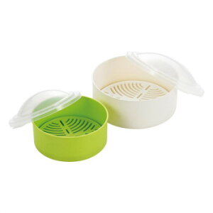 レンジ蒸し器目皿付(大・小セット) 4003057 5052-333【メーカー直送:代金引換不可:同梱不可】【北海道・沖縄・離島は配達不可】
