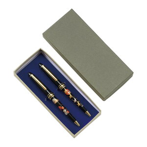 東出漆器 高級蒔絵ボールペンペア(富士・鶴) 1305【メーカー直送:代金引換不可:同梱不可】【北海道・沖縄・離島は配達不可】