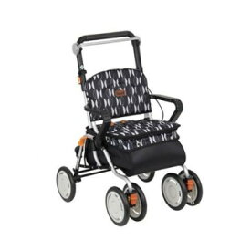 幸和製作所　テイコブ(TacaoF) レコルティII 北欧柄 シルバーカー ブラック SLT10-BK【メーカー直送：代金引換不可：同梱不可】【北海道・沖縄・離島は配達不可】