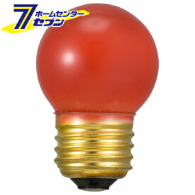 オーム電機 ミニボール球 E26 7W レッド06-0422 LB-G467-R[白熱球:白熱電球カラー・装飾]