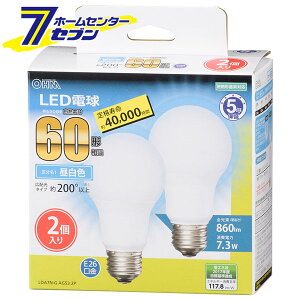 �I�[���d�@ LED�d�� E26 60�`���� �L�z�� �����F 2��06-3300 LDA7N-G AG53 2P[LED�d���E����:LED�d����ʌ`]