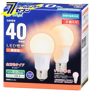 �I�[���d�@ LED�d�� E26 40�`���� �S���� �d���F 2����06-4349 LDA4L-G AG27 2P[LED�d���E����:LED�d����ʌ`]