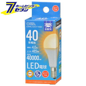 �I�[���d�@ LED�d�� ���` E17 40�`���� �d���F [�i��]06-5539 LDA4L-G-E17 AG6 [LED�d�� ���� LED�d�����` �~�j�N���v�g���` LED�d�� E17 �L�z�� 5�N�ۏ�][���^�����v �~�j�N���v�g���^ �d���F �L�z���^�C�v 