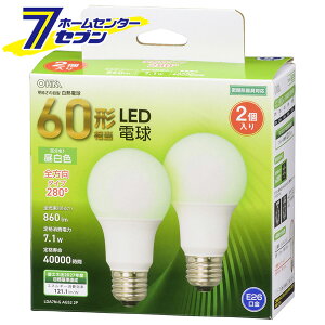 LED�d�� E26 60�`���� �����F �S���� 2�� �i�i�ԁj06-4708 LDA7N-G AG52 2P [LED�d���E����:LED�d����ʌ` �I�[���d�@]