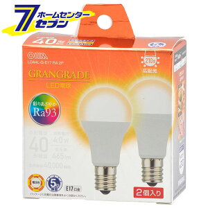 LED�d�� ���` E17 40�`���� �d���F 2�� �i�i�ԁj06-5560 LDA4L-G-E17 RA 2P [LED�d���E����:LED�d�����`�E�~�j�N���v�g���` �I�[���d�@]
