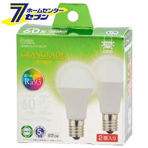 LED�d�� ���`E17 60�`���� �����F 2�� �i�i�ԁj06-5567 LDA6N-G-E17 RA 2P [LED�d���E����:LED�d�����`�E�~�j�N���v�g���` �I�[���d�@]