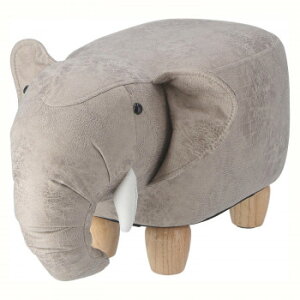 不二貿易 (C/D:16743) アニマルスツール キュートサイズ ゾウ ライトグレー【メーカー直送:代金引換不可:同梱不可】【北海道・沖縄・離島は配達不可】