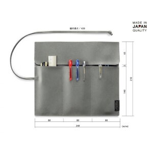 日本製 SAKI(サキ) ロールペンケース・合皮 グレー P-660【メーカー直送:代金引換不可:同梱不可】【北海道・沖縄・離島は配達不可】