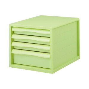 ナカバヤシ FIT COLOR A4レターケース4段 GN グリーン A4E-FC04-GN【メーカー直送:代金引換不可:同梱不可】【北海道・沖縄・離島は配達不可】