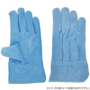小野商事 エース 現場系女子 牛床革手袋 オイル 外縫い 内綿 ブルー 女性用Sサイズ AG2554【メーカー直送:代金引換不可:同梱不可】【北海道・沖縄・離島は配達不可】