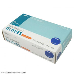 小野商事 エース 使い捨てプラスチック手袋 粉つき 100枚入 Mサイズ AG7345【メーカー直送:代金引換不可:同梱不可】【北海道・沖縄・離島は配達不可】