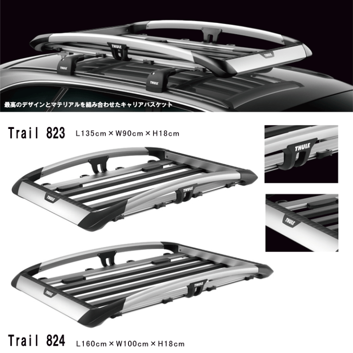 楽天市場】THULE スーリー トレイル 824 キャリアバスケット THULE