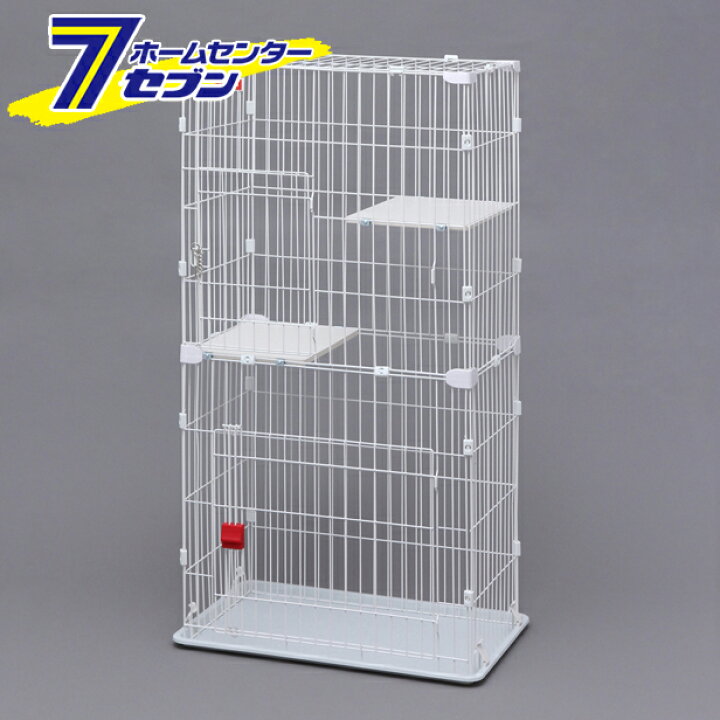 楽天市場】【送料無料】 スリムキャットケージ2段 ホワイト PSCC-752 