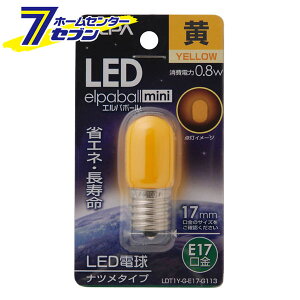 LED�i�c���`E17 LDT1Y-G-E17-G113 ELPA [�ȃG�l �d��]