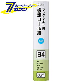 オーム電機 感熱ロール紙 ファクシミリ用 B4 芯内径0.5インチ 30m01-0731 OA-FTRB30[OAサプライ:ファクス用品]