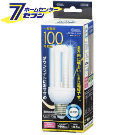 オーム電機 LED電球 D形 E26 100形相当 昼光色06-1685 LDF13D-G-E26[LED電球・直管:LED電球D形]