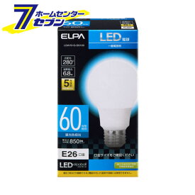 エルパ LED電球 電球形 A形 広配光 昼光色 LDA7D-G-G5103 [口金E26 60W形 密閉型器具対応]