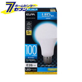 エルパ LED電球 電球形 A形 広配光 口金E26 昼光色 LDA14D-G-G5105 [100W形 全光束1650lm 密閉型器具対応]