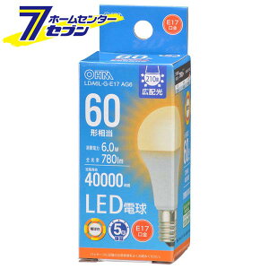 �I�[���d�@ LED�d�� ���` E17 60�`���� �d���F [�i��]06-5545 LDA6L-G-E17 AG6 [LED�d�� ���� LED�d�����` �~�j�N���v�g���` LED�d�� E17 �L�z�� 5�N�ۏ�]