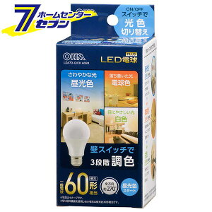 LED�d�� E26 60�`���� 3�i�K���F �����F�X�^�[�g �i�i�ԁj06-3428 LDA7D-G/CKAG93 [LED�d���E����:LED�d����ʌ` �I�[���d�@]