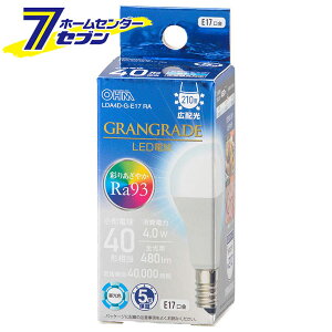 LED�d�� ���` E17 40�`���� �����F �i�i�ԁj06-5559 LDA4D-G-E17RA [LED�d���E����:LED�d�����`�E�~�j�N���v�g���` �I�[���d�@]