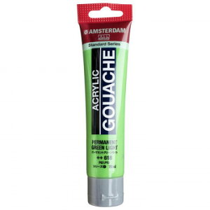 アムステルダム アクリリックガッシュ 70ml パーマネントグリーンライト AAG70 618 410189【メーカー直送:代金引換不可:同梱不可】【北海道・沖縄・離島は配達不可】