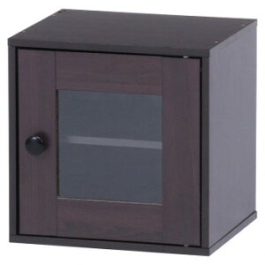 不二貿易 (C/D:99899) キューブボックス ガラス扉 BR【メーカー直送:代金引換不可:同梱不可】【北海道・沖縄・離島は配達不可】