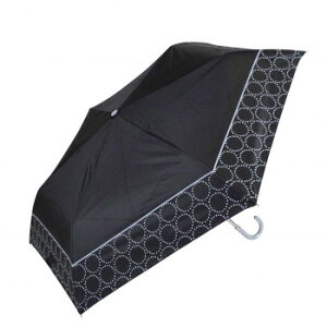 藤田屋 晴雨兼用折りたたみ傘 50cm 晴雨兼用丸手元 サークル ブラック SMM-2555(KT)【メーカー直送:代金引換不可:同梱不可】【北海道・沖縄・離島は配達不可】