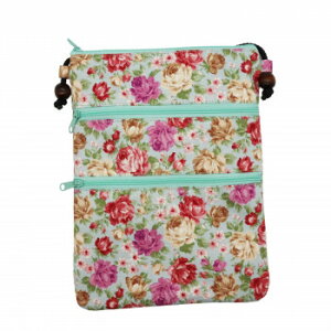 大西賢製販 AbeiLLe 3ファスナーサコッシュ ローズ ブルー AGA-1404【メーカー直送:代金引換不可:同梱不可】【北海道・沖縄・離島は配達不可】