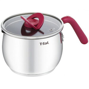 T-fal(ティファール) オプティスペースIH ステンレス マルチポット16cm ルージュ G74783(ルージュ) 6148-062【メーカー直送:代金引換不可:同梱不可】【北海道・沖縄・離島は配達不可】