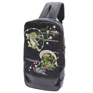 大西賢製販 Ripple 刺繍ボディバッグ 風神雷神 B48-SBB03【メーカー直送:代金引換不可:同梱不可】【北海道・沖縄・離島は配達不可】