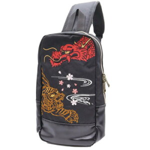 大西賢製販 Ripple 刺繍ボディバッグ 龍虎 B48-SBB01【メーカー直送:代金引換不可:同梱不可】【北海道・沖縄・離島は配達不可】