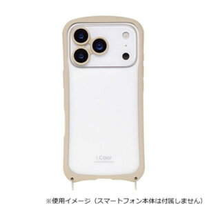 i.Color iPhone17Pro��p�w�ʌ^�P�[�X Beige/�x�[�W�� iP25-63P-ICSH04�y���[�J�[�����F��������s�F�����s�z�y�k�C���E����E�����͔z�B�s�z
