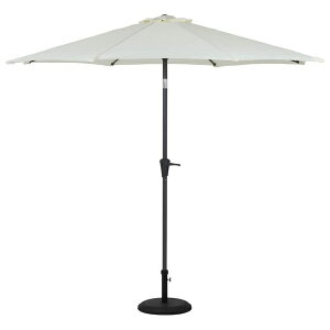 【配送不可|店頭受取限定】 不二貿易 アルミパラソル 270cm アイボリー 85185 ガーデンパラソル