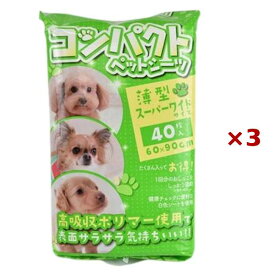 【まとめ買い×3個セット】イトウアンドカンパニーリミテッド 薄型 コンパクトペットシーツ スーパーワイドサイズ 40枚入 ペットシート トイレシート