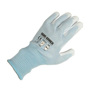 ハンドアーマー PU NC4001 ブルー L 耐切創手袋 防刃手袋 作業用 軍手 コーコス