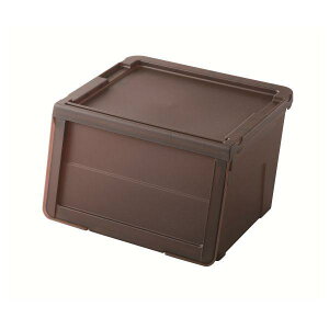 【訳あり】【配送不可|店頭受取限定】天馬 プロフィックス カバコ M クリアブラウン 収納 衣装ケース 蓋付き 幅45cm 奥行42cm 高さ31cm