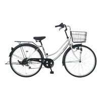 楽天市場】自転車 26インチ 変速（カラーシルバー）（シティサイクル 