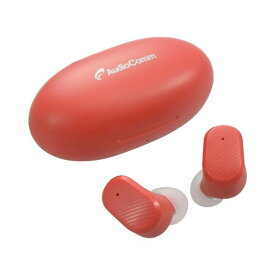 OHM 完全ワイヤレスホン W410 赤 HP-W410N-R オーム電機 イヤホン 無線 カナル型 Bluetooth ブルートゥース Ver.5.1 レッド 防塵 防水 通話 マイク