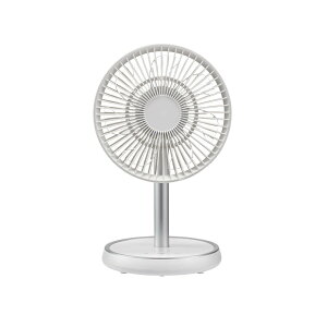 ユアサプライムス DCコンパクトファンY YL-DCL170GM(W) 扇風機 伸縮 7枚羽根 首振り